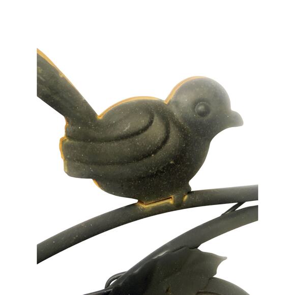 Pair of Bird Leaf Vine Black Metal Rod Iron Planter Hooks - Picture 4 of 8